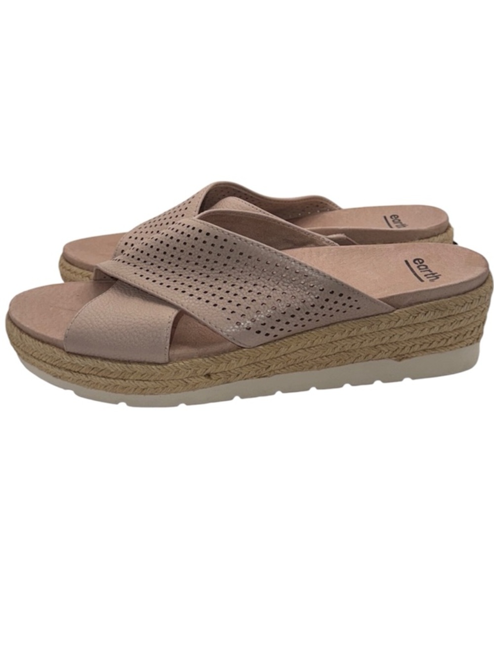 Earth Modena Marigold Espadrille Sandals Blush Pink Leather Women’s 9.5